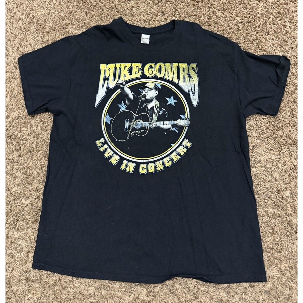 Luke Combs 2021 Tour Black Graphic T Shirt What You See Is What You Get Size XL